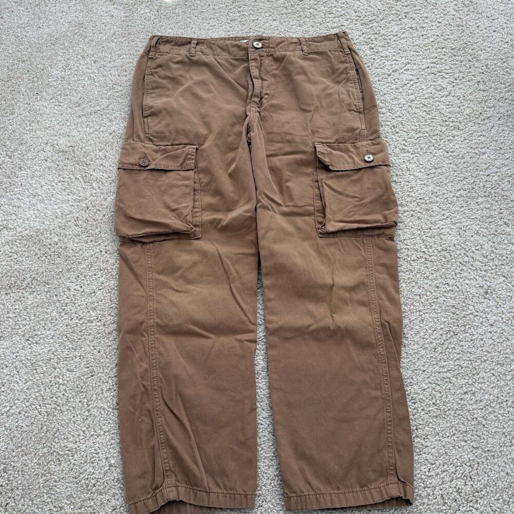 FRAME Relaxed Utility Cargo Pants Women’s Brown Casual Minimalist Sz 29 Cotton